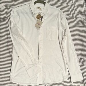 Faherty Men's Sunwashed Knit Shirt (Single Pocket) - White